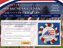 Tablet Screenshot of memorialdayfoundation.org